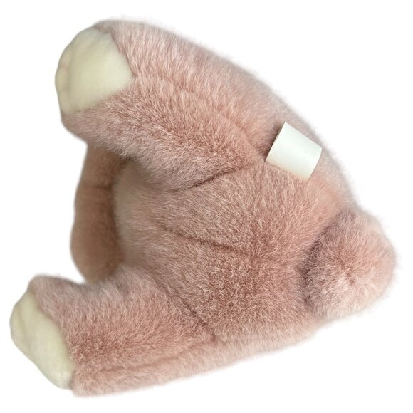 1985 Connie Cottontail Plush Bunny Rabbit 12” Pink Stuffed Animal Polka Dot Bow - Picture 9 of 10